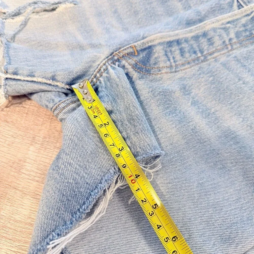 Levi’s 501 Shorts Denim Blue Retro Mid Rise 25” - Picture 8 of 8